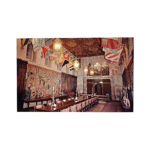 Vintage Postcard Hearst San Simeon CA Historical Monument Refectory 2 P27749
